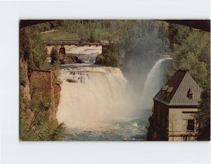 Postcard Rainbow Falls, The Famous Ausable Chasms, Ausable, New York