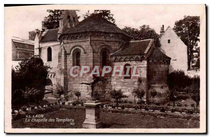 Old Postcard Laon La Chapelle Des Templiers
