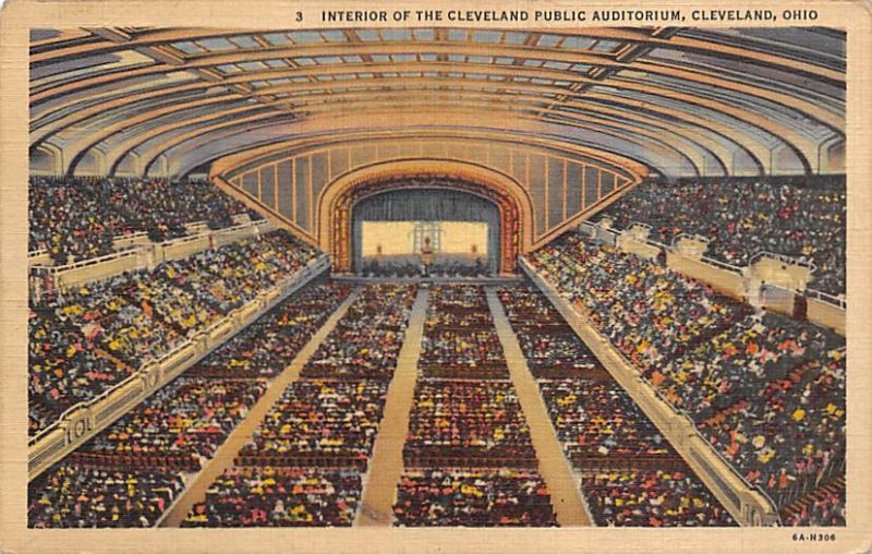 Interior of Cleveland Auditorium Cleveland, Ohio OH