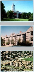 3 Postcards UNIVERSITY of MISSIOURI, Columbia ~ Jess & Stewart Halls, Hospital
