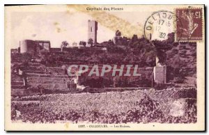 Postcard Ancient Capital of Ollioules Flowers Ruins