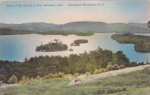 New York Adirondack Mountains Some Of The Islands In Blue Mountain Lake Alber...