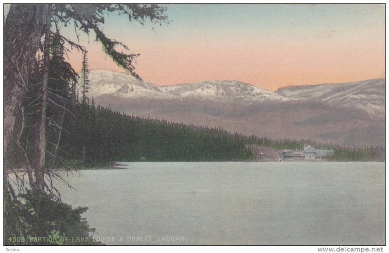 Portion Of Lake Louise & Chalet, Laggan, Alberta, Canada, PU-1910