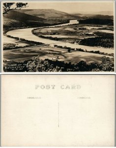 RPPC VINTAGE REAL PHOTO POSTCARD VALLEY ON THE TENNESSEE RIVER US 41 hwy bridge