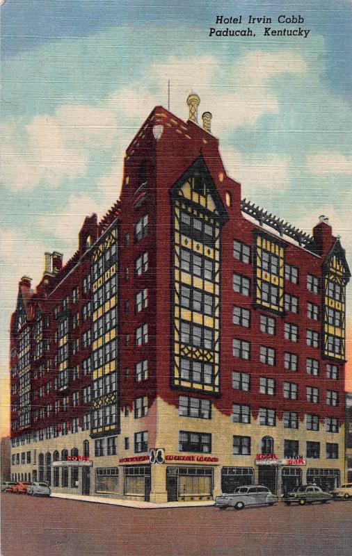 Hotel Irvin Cobb, Paducah, Kentucky, Early Linen Postcard, Unused