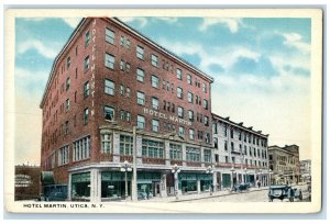 c1920 Hotel Martin Exterior Building Utica New York NY Vintage Antique Postcard