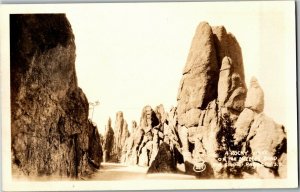 RPPC A Rocky View on the Needles Road, Rapid City SD Vintage Postcard O34