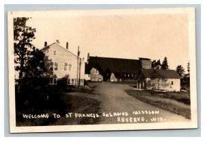 Vintage 1930's RPPC Postcard St. Francis Solanus Indian Mission Reserve WS