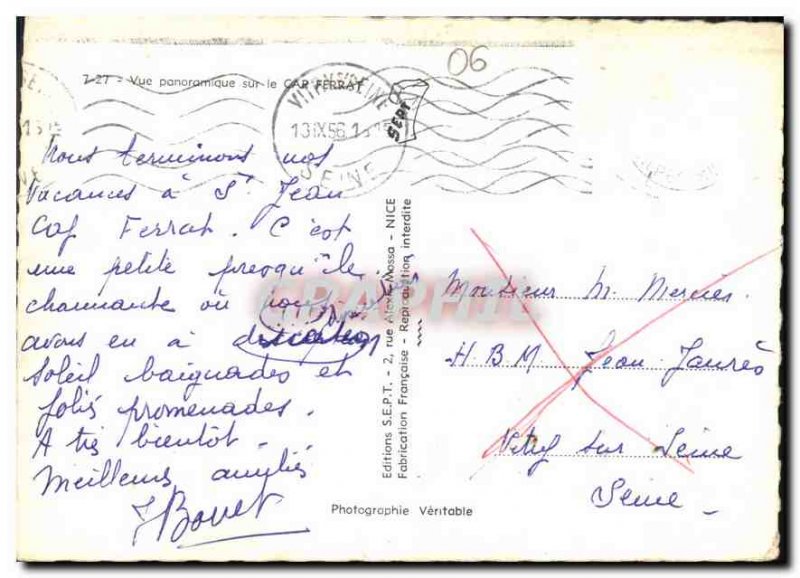 Modern Postcard Panoramic view of Cap Ferrat