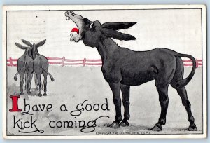 Wall Artist Signed Postcard Humor Mule I Have A Good Kick Coming Oil City PA