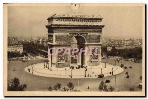 Postcard Old Paris Strolling The Arc de Triomphe and the Place de l'Etoile