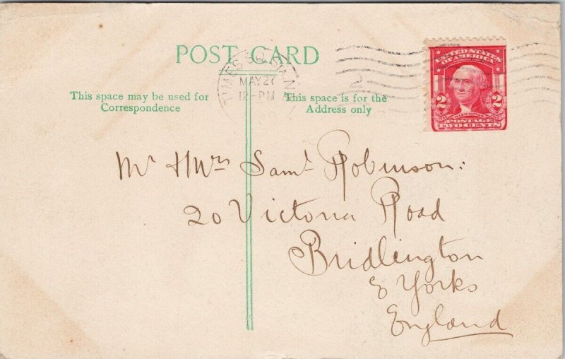 Millbrook New York Grace Episcopal Church NY1908 Allen's Pharmacy Postcard E78