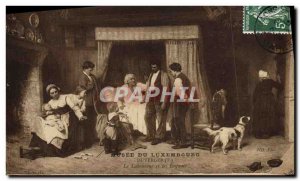 Old Postcard Museum of Luxembouyrg Duverger The laboureuur and children