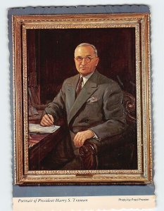 Postcard Portrait of President Harry S. Truman, Library And Museum, Missouri