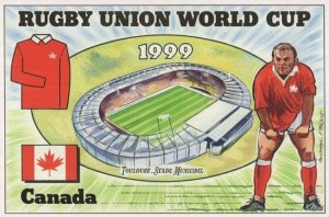 Canada Canadian Team Rugby Union World Cup 1999 Postcard