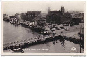 RP; Malmo, Parti av inre hamnen med Posthuest, SWEDEN, 30-50s