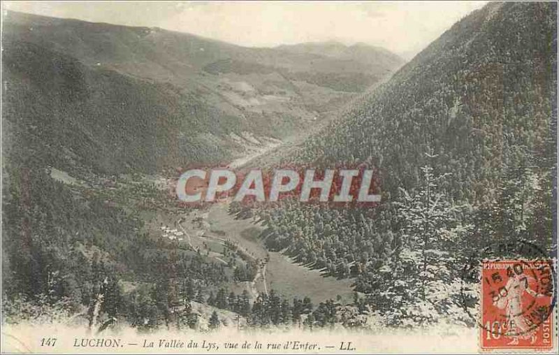 'Old Postcard Luchon La Vallee du Lys View of the Rue d''Enfer'