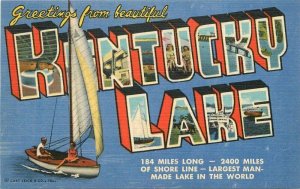 Kentucky Lake Kentucky Large Letters Multi View Wilson Teich Postcard 21-6866