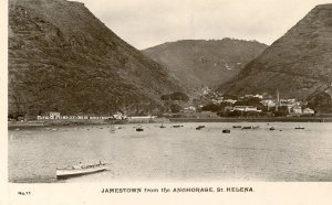Postcard RPPC View of Jamestown from Anchorage, St. Helena, South Africa.  K2