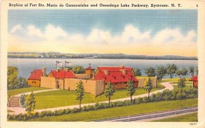 Replica of Fort Ste. Marie de Gannentaha & Onondaga Lake Parkway Syracuse, Ne...
