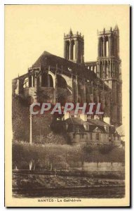 Old Postcard Mantes The Cathedrale