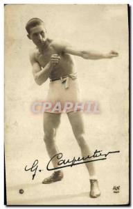 Old Postcard Boxing DEDICACEE Carpentier