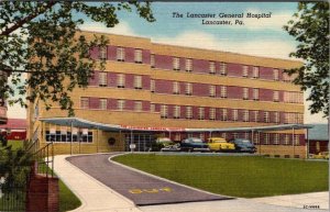 Lancaster, PA Pennsylvania  LANCASTER GENERAL HOSPITAL  ca1940's Linen Postcard