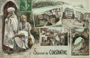 algeria, CONSTANTINE, Multiview, Native Types, Street Scenes (1912) Postcard