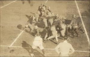 Tilton NH Football Game Action Shot 1930 Real Photo Postcard jrf