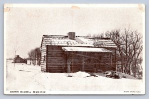 J91/ Petersburg Illinois Postcard c1920s Martin Waddell Home New Salem 1