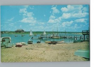 Blue Skies Weekapaug Harbor Rhode Island Chrome Postcard