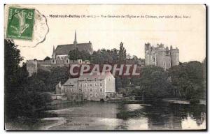 Old Postcard Montreuil Bellay M and L Vue Generale of the Church and the Chateau