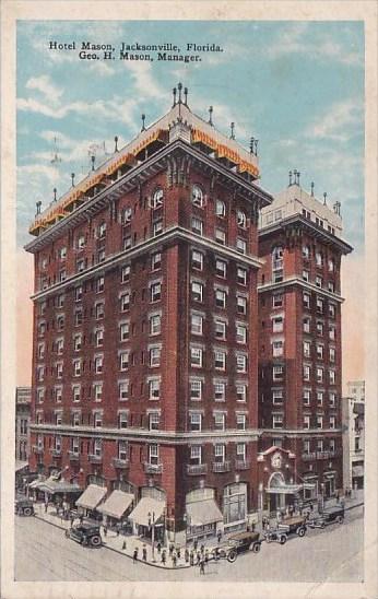 Florida Jacksonville Geo H Masnager Hotel Mason 1926