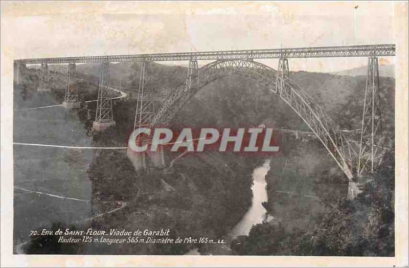 Postcard Old Env Saint Flour Garabit Viaduct