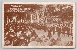 Knights of Columbus Procession Les Chevaliers de Colomb Postcard F25