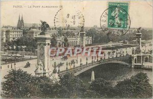 Old Postcard Paris Pont Alexandre III