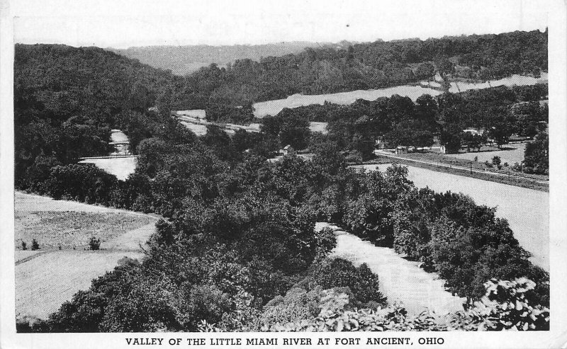 Postcard RPPC Ohio Fort Ancient Valley Little Miami River Anderson 23-4640