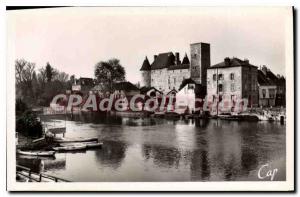 Postcard Old Nemours the castle and the banks of the Loing