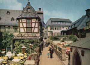 Vintage Postcard Drosselgasse Attractions Drosselhoe Ruedesheim Am Rhein Germany