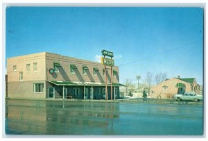 c1960's Blue Spruce Motel Building Car Scene Street Casper Wyoming WY Postcard