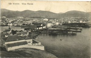 PC CPA CABO VERDE CAPE VERDE S. VICENTE VISTA PARCIAL Vintage Postcard (b26737)