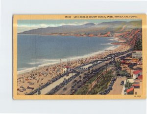 Postcard Los Angeles County Beach Santa Monica California USA