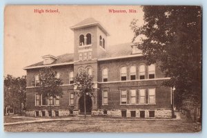 Wheaton Minnesota Postcard High School Exterior Building c1913 Vintage Antique