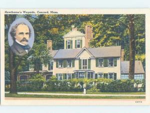 Unused Linen NATHANIEL HAWTHORNE WAYSIDE INN Concord - Boston MA d0653@