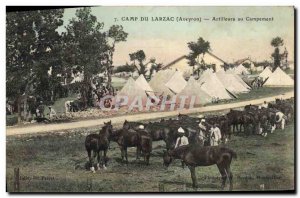 Old Postcard Militaria Camp of Larzac Gunners at camp