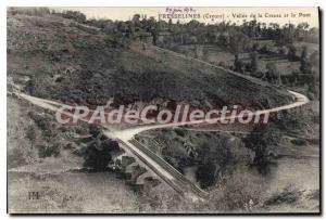 Old Postcard Fresselines Valley Of The Creuse And Bridge