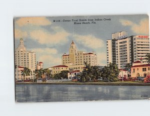 Postcard Ocean Front Hotel from Indian Creek, Miami Beach, Florida