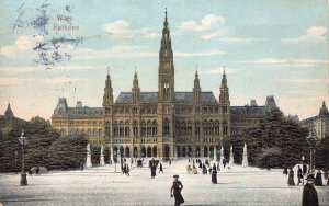 C040 Austria, Wien Rathaus 1935 vintage postcard