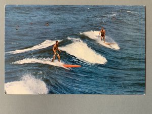 Surfing In San Diego CA Chrome Postcard A1170084837