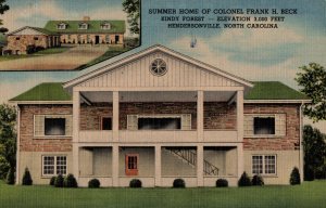 Summer Home of Colonel Frank H. Beck, Hendersonville N.C.   PC